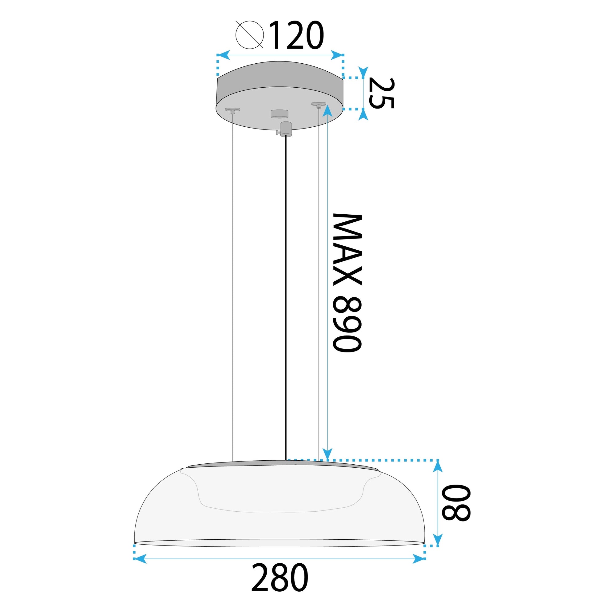 Lampa Wisząca Led APP1691-1PC Złota  4