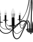 Lampa Sufitowa Wisząca Rustykalna APP648-8CP Czarna