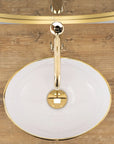 Umywalka nablatowa Rea Sofia mini GOLD/WHITE  4