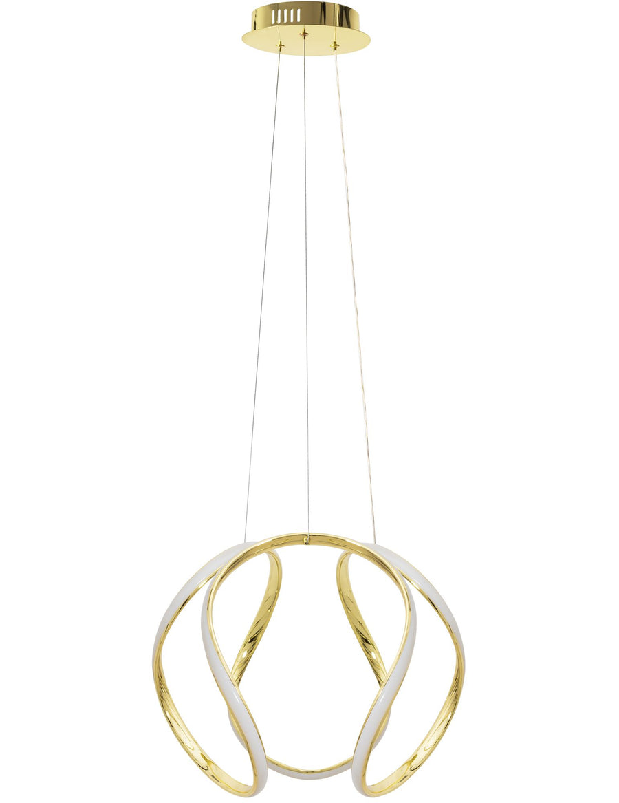 Lampa Sufitowa Wisząca Nowoczesna LED + PILOT APP386-CP Złota