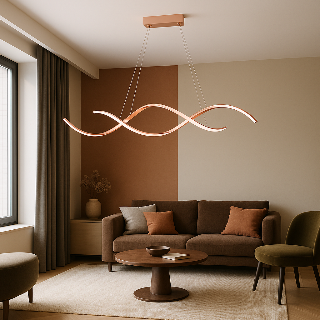 Lampa Wisząca Sufitowa Led Lhj021-cp Jasne Różowe Złoto  3