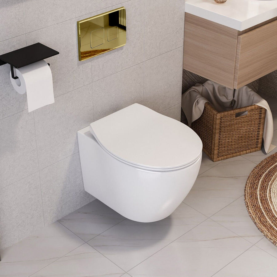 Stelaż zestaw podtynkowy do mis WC z przyciskiem F  Gold