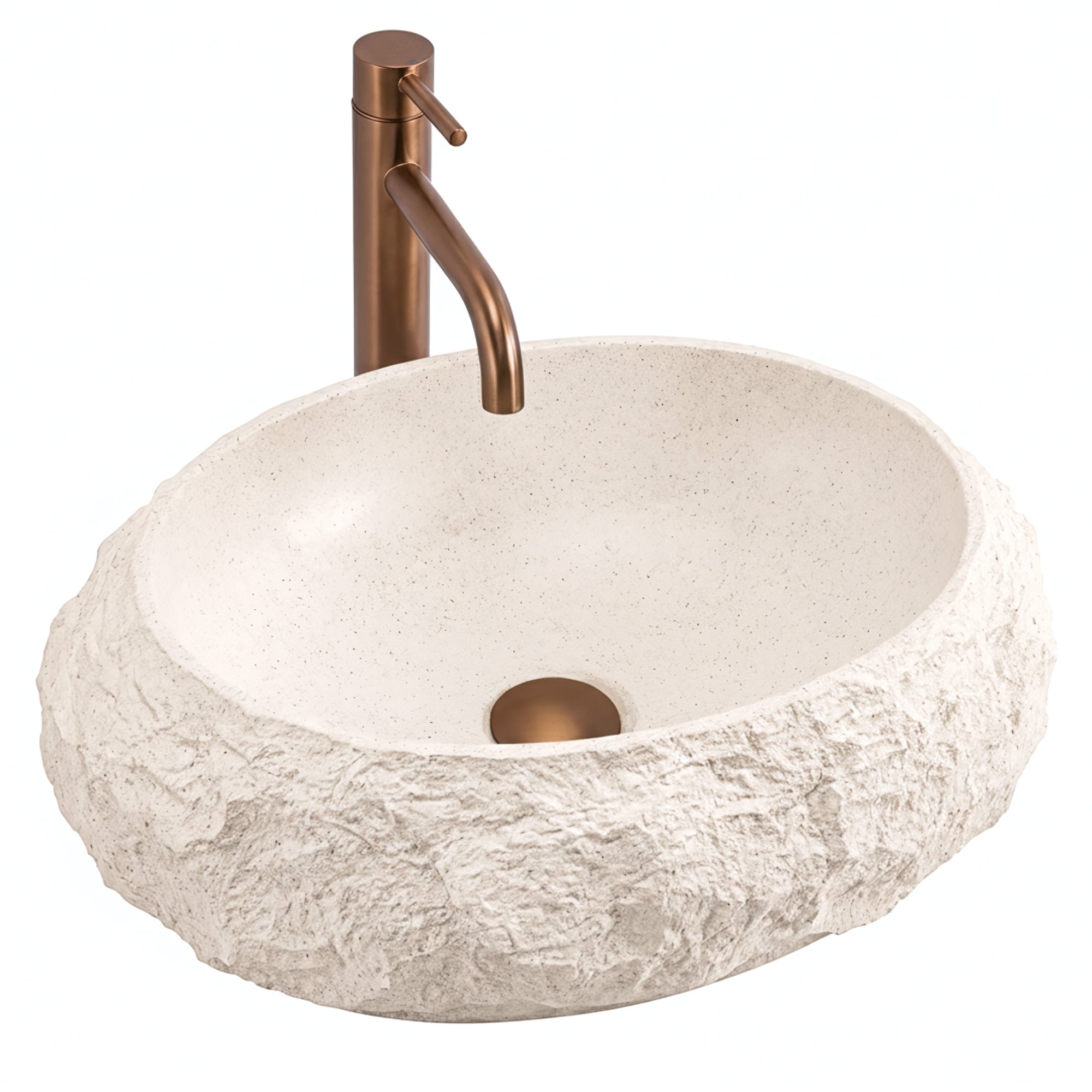 Umywalka nablatowa Rea Mika Warm Beige  12