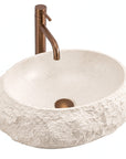 Umywalka nablatowa Rea Mika Warm Beige  12