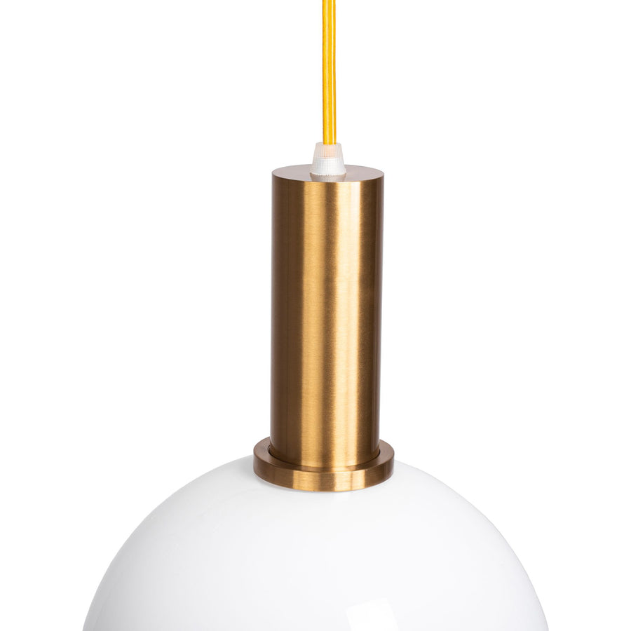 Lampa Wisząca Szklana Kula Mleczna APP666-1CP Złota