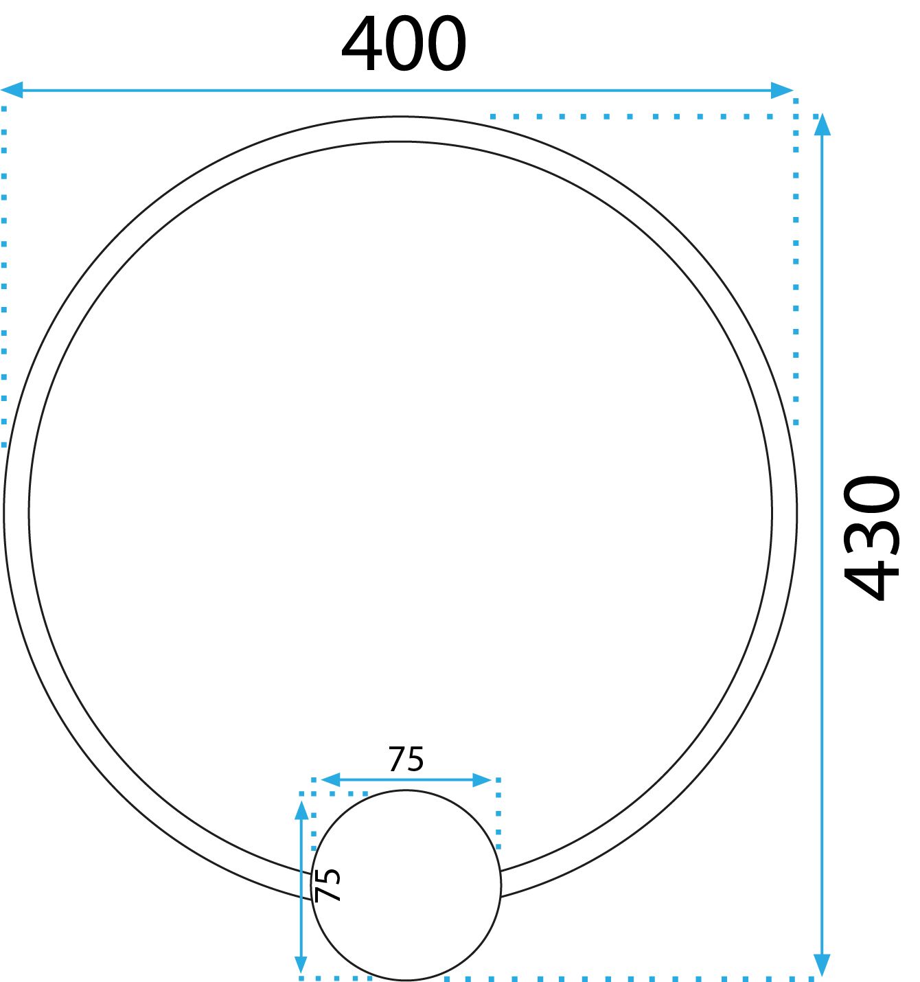 LAMPA ŚCIENNA KINKIET LED APP1386-CW BLACK 40cm