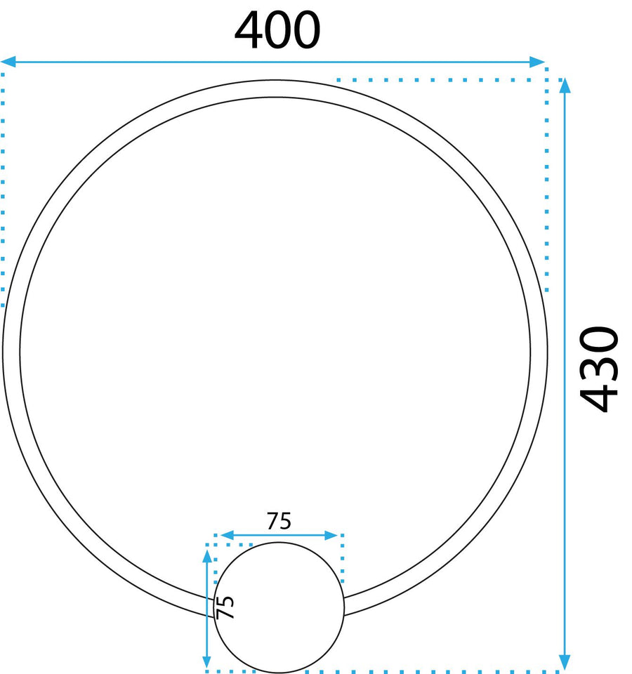 LAMPA ŚCIENNA KINKIET LED APP1386-CW BLACK 40cm