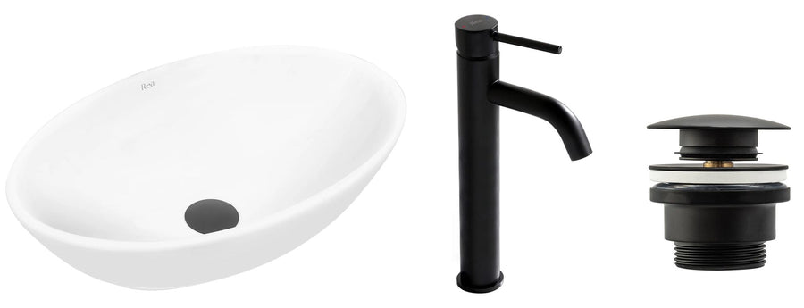Zestaw Pamela white + bateria wysoka Lungo black+ korek uniwersalny czarny matowy