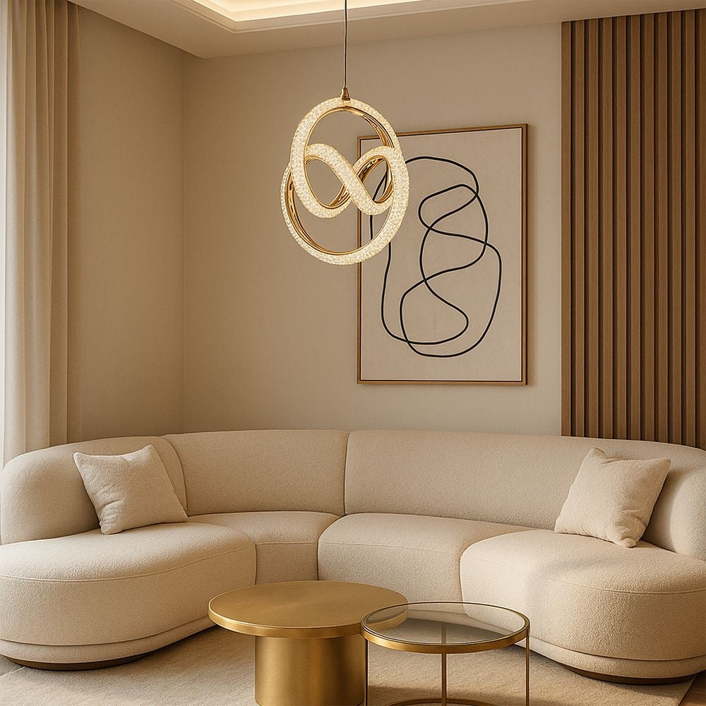 LAMPA WISZĄCA LED G068-CP Złota  8
