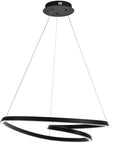 Lampa Sufitowa Wisząca Loop LED + Pilot APP796-cp Czarna