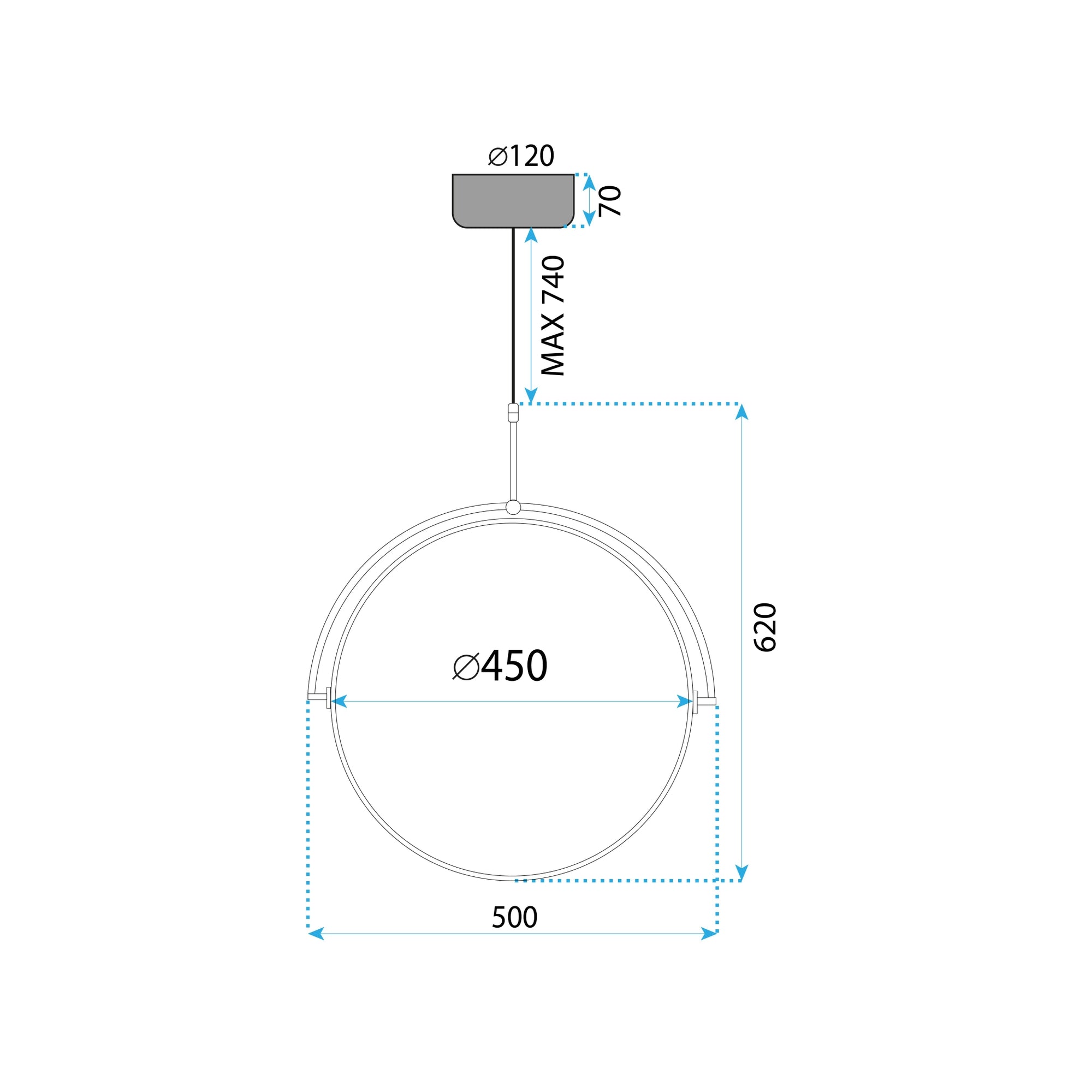 Lampa wisząca LED APP1427-C 50cm  9