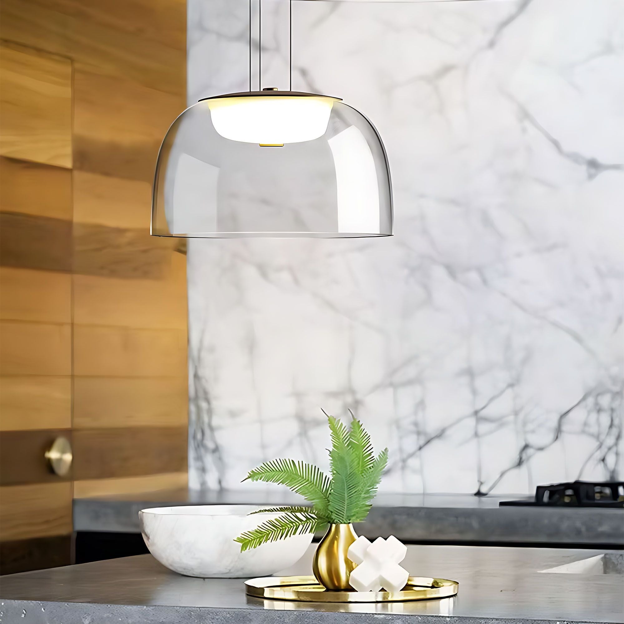 Lampa Wisząca Led APP1690-1PC B Złota  7