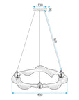Lampa Wisząca Led G010-cp Biały/złoty  7