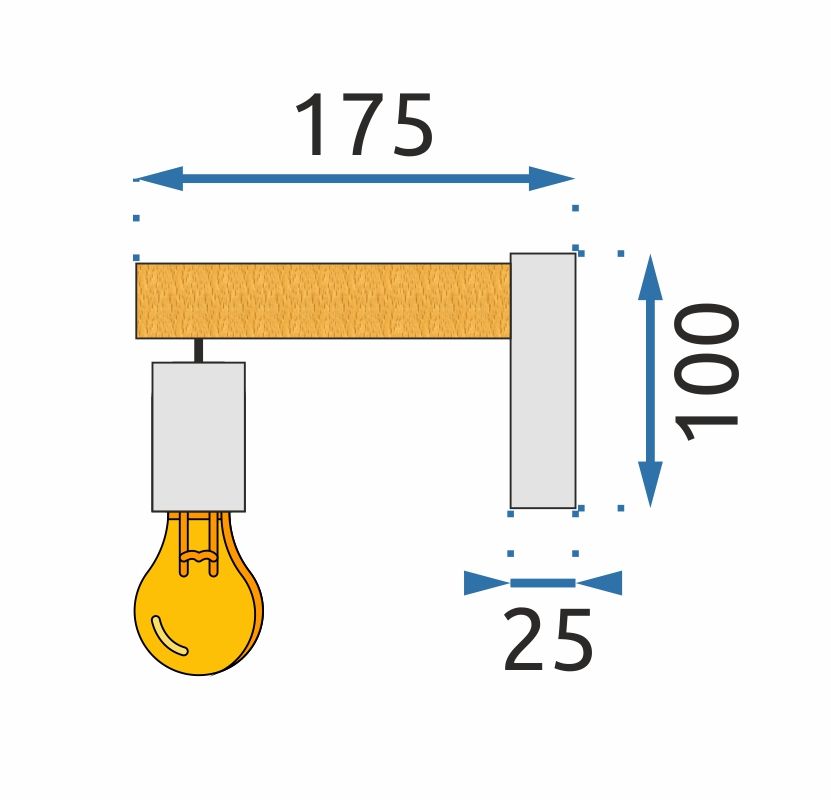 LAMPA ŚCIENNA KINKIET LINE APP972-1W