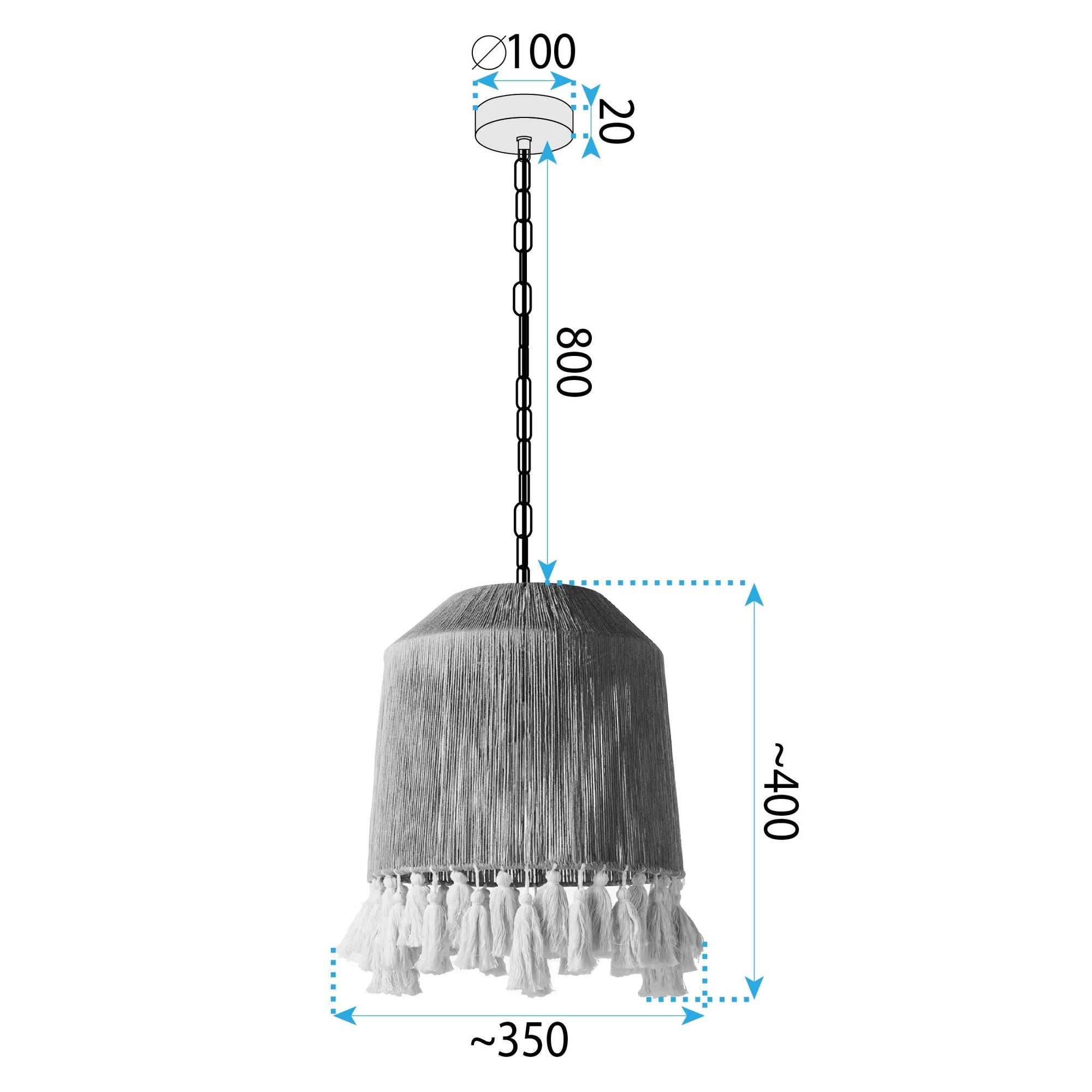 LAMPA SUFITOWA WISZĄCA APP1734-1CP 30 cm  9