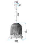 LAMPA SUFITOWA WISZĄCA APP1734-1CP 30 cm  9