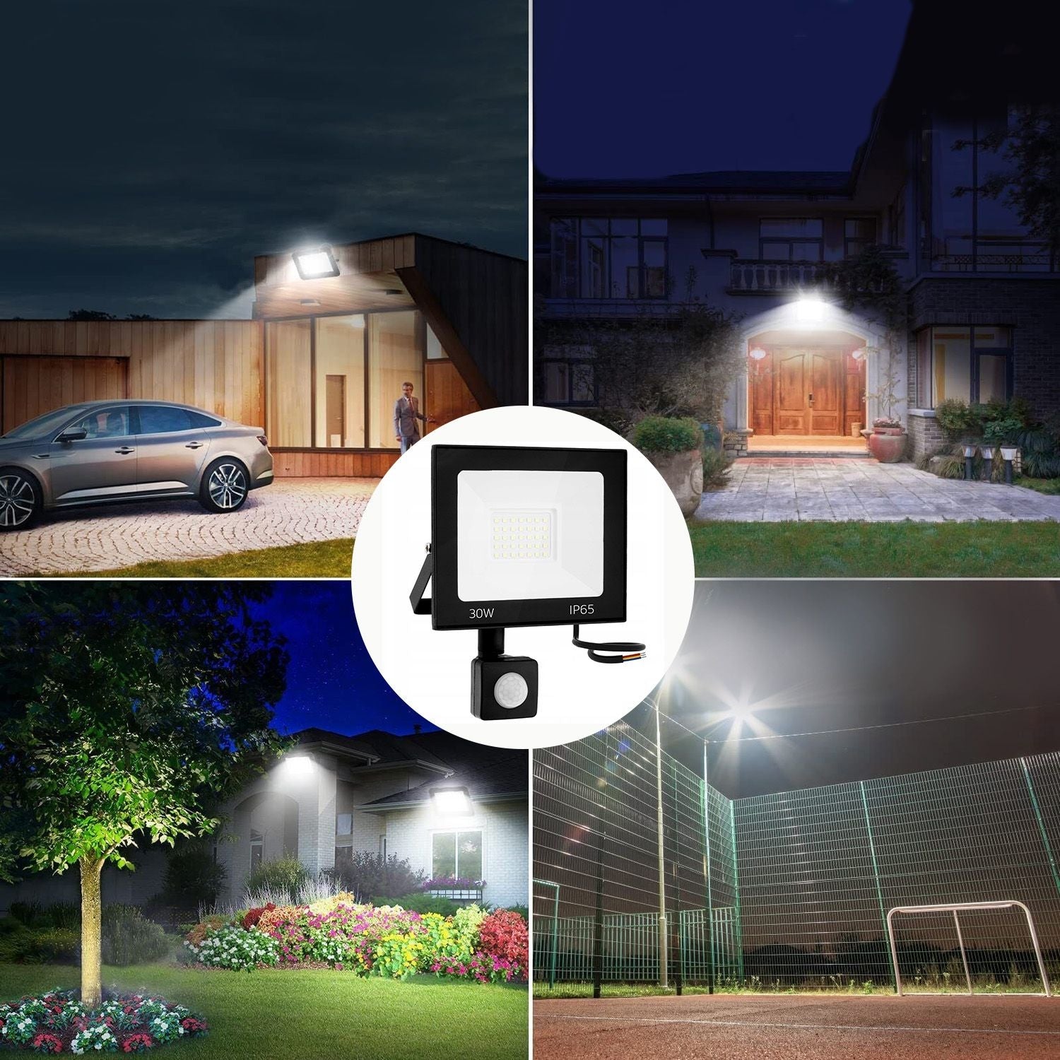 Halogen LED natynkowy z czujnikiem 50W RSL008-50NS Neutralna 4500K 6