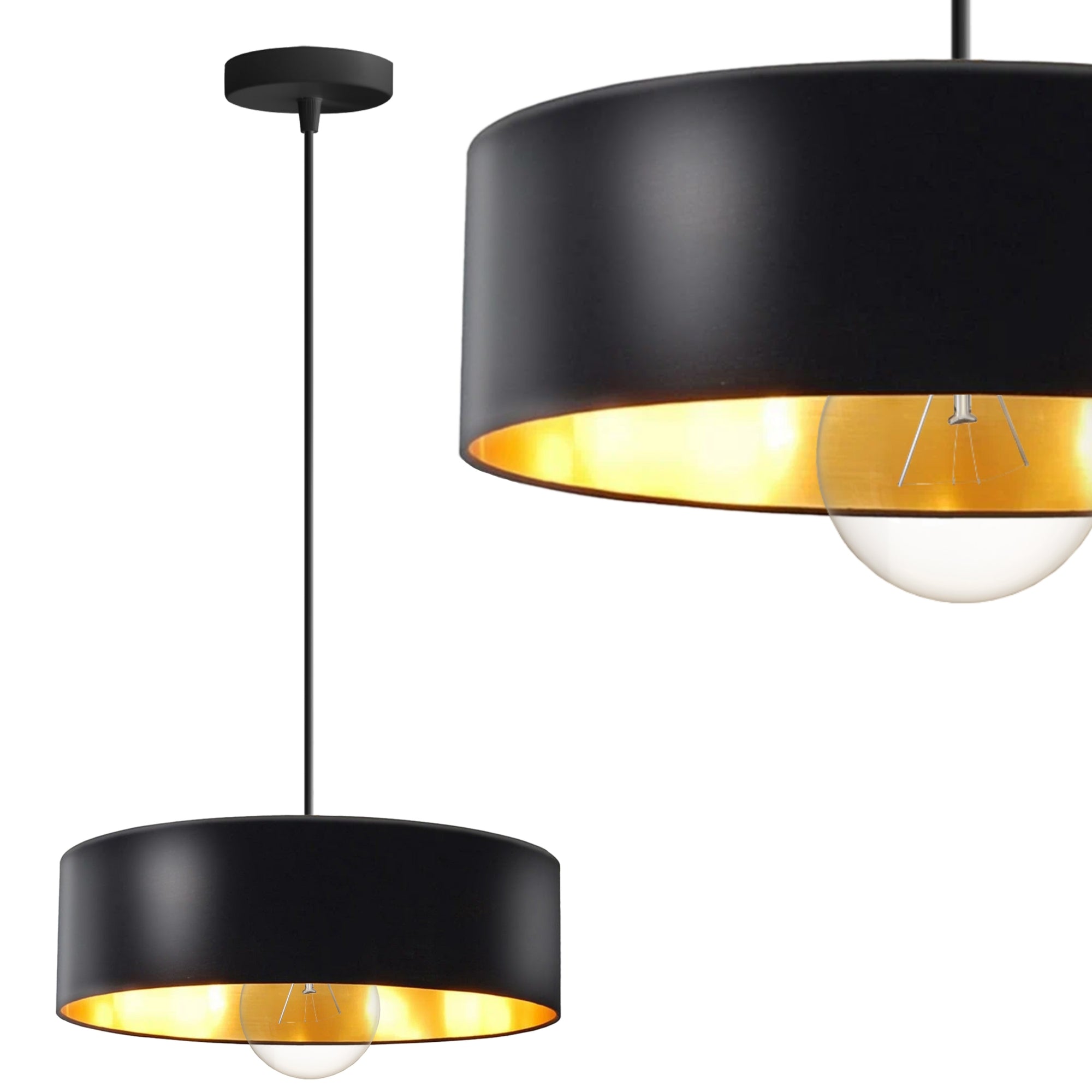 Lampa Wisząca APP1333-1CP BLACK GOLD  1