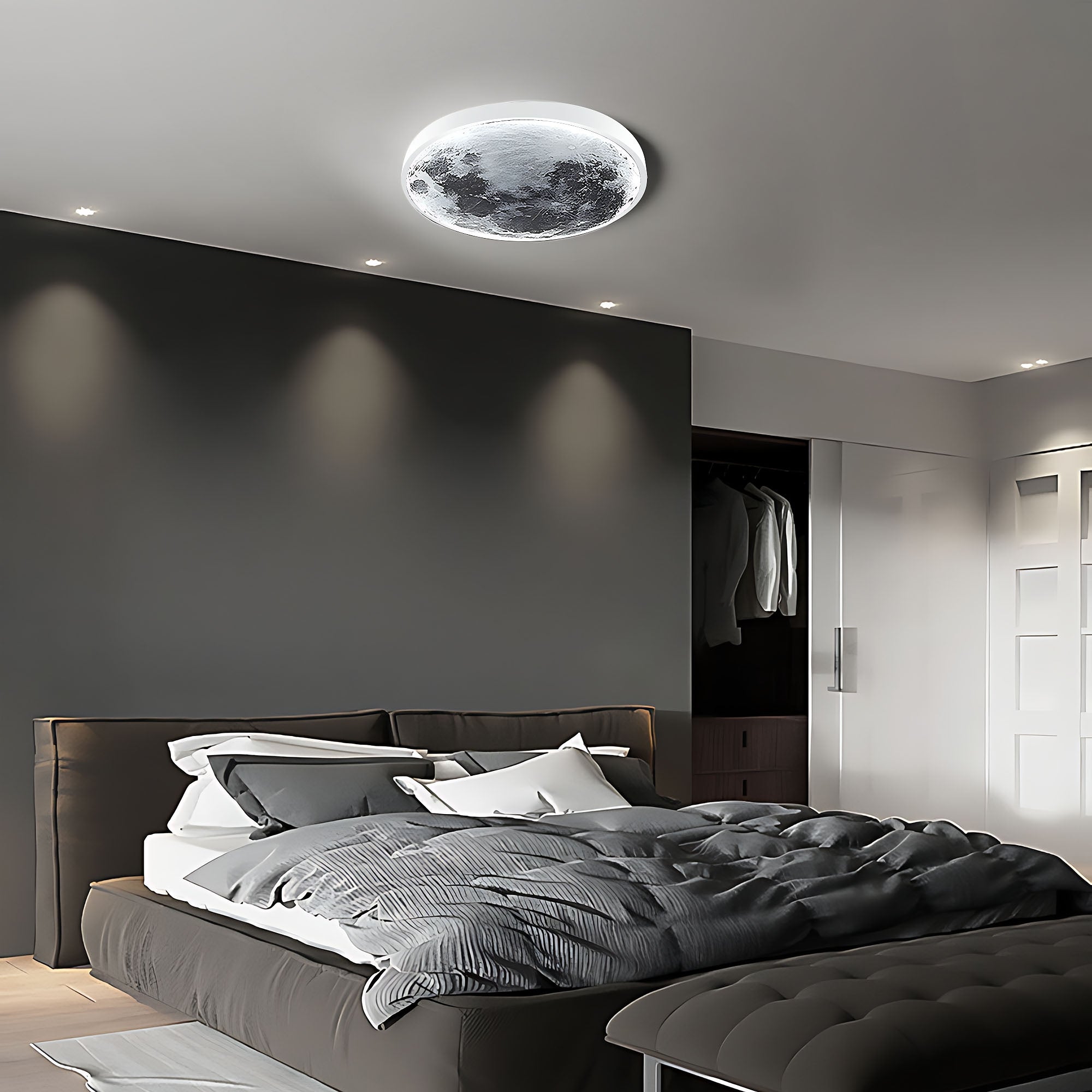 Lampa Sufitowa App1806-cw Moon Plafon Led Biała  5