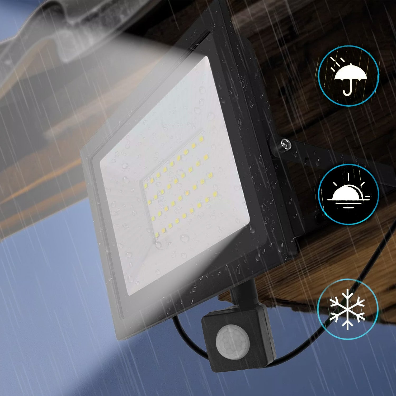 Halogen LED natynkowy z czujnikiem 30W RSL007-30NS Neutralna 4500K 2
