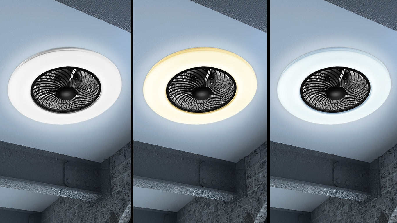 Lampa Z Wiatrakiem App1552-c Black  7
