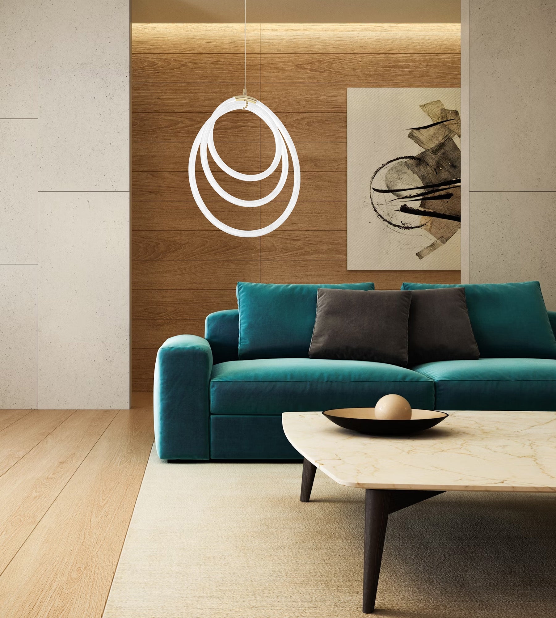 Lampa Wisząca Led G016-cp Złota  6