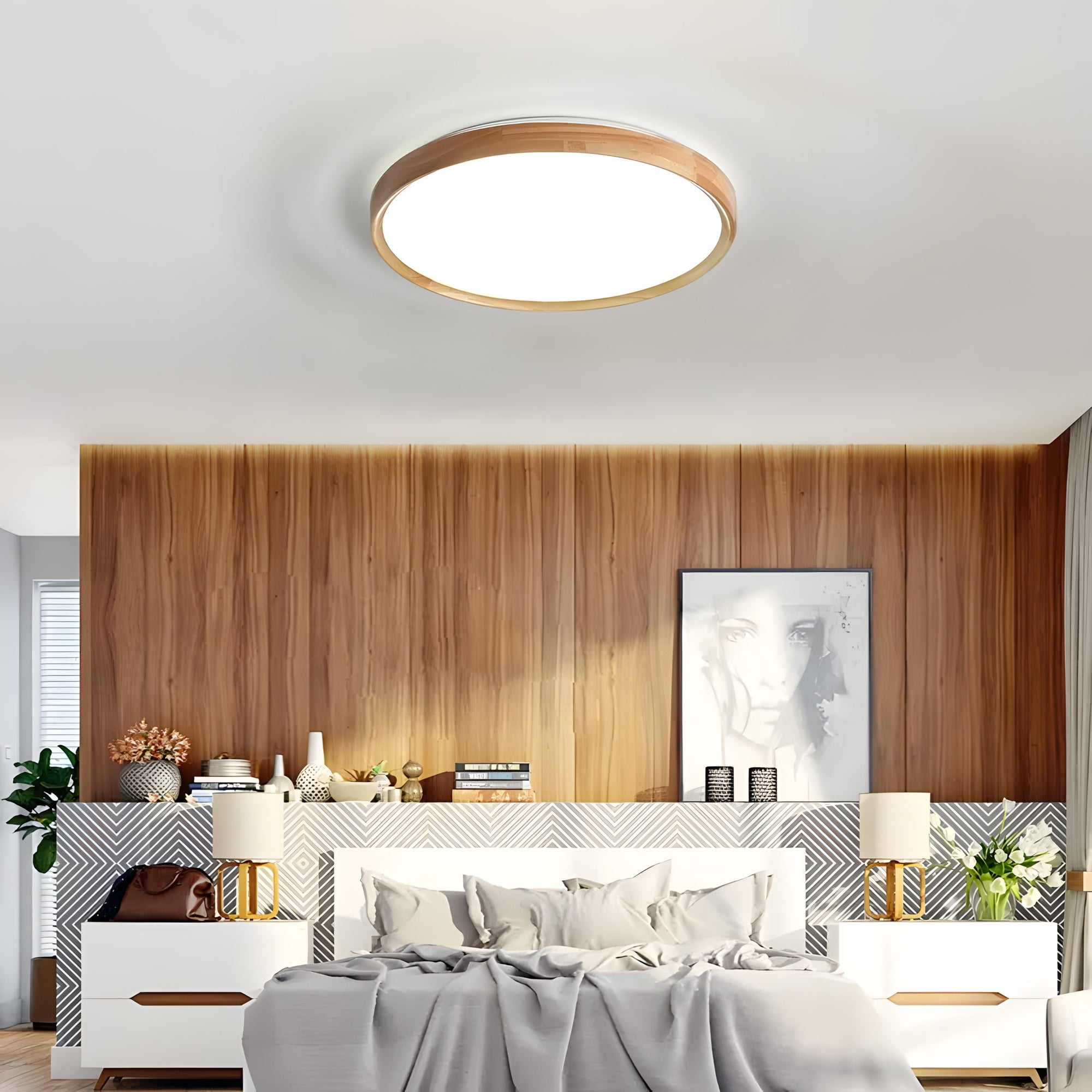 Lampa sufitowa Plafon G116-C 40CM WOOD  5