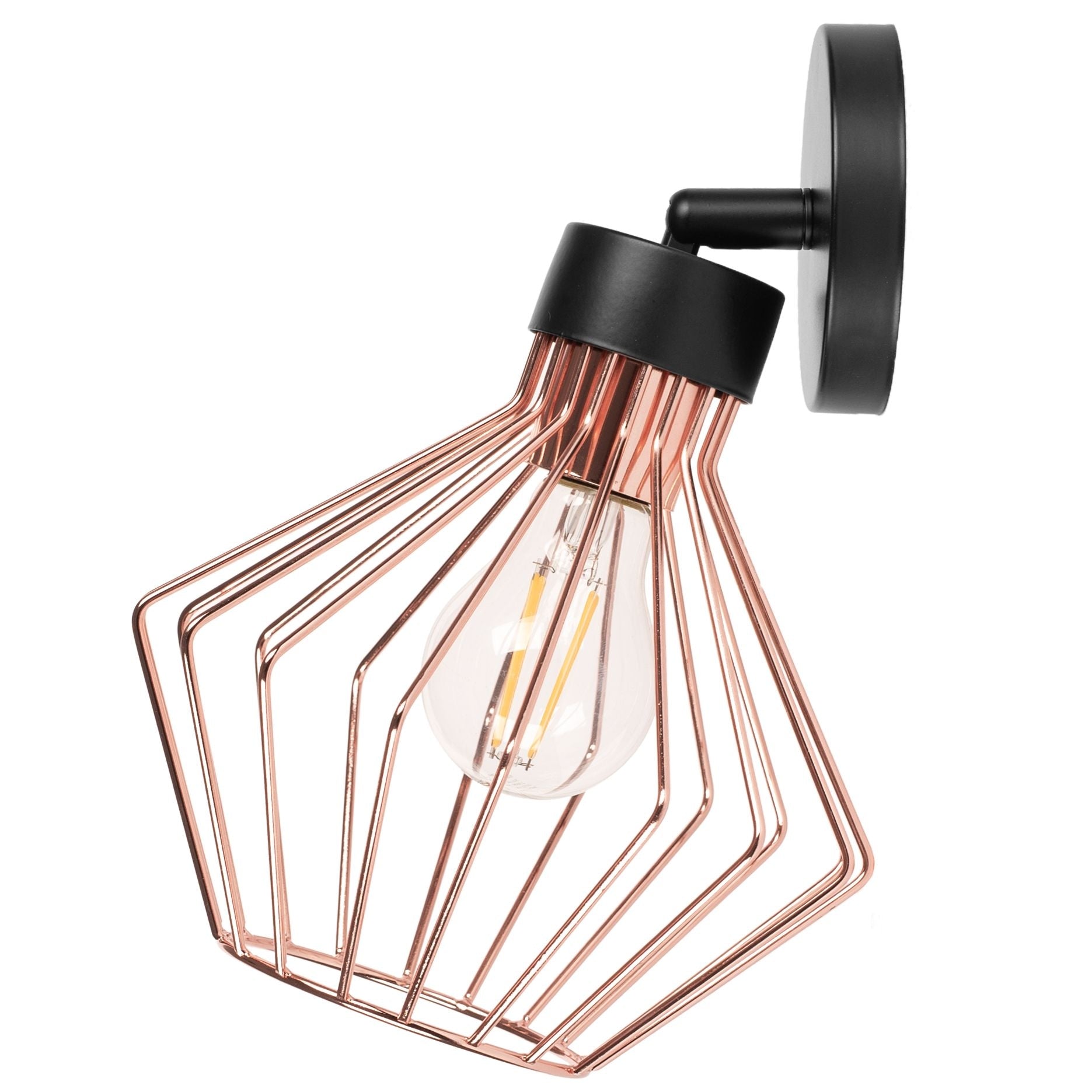 Lampa kinkiet ścienny metalowy loft  APP534-1W Różowe Złoto  9