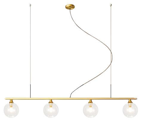 Lampa Wisząca Szklane Kule 4 szt APP675-4CP Złota