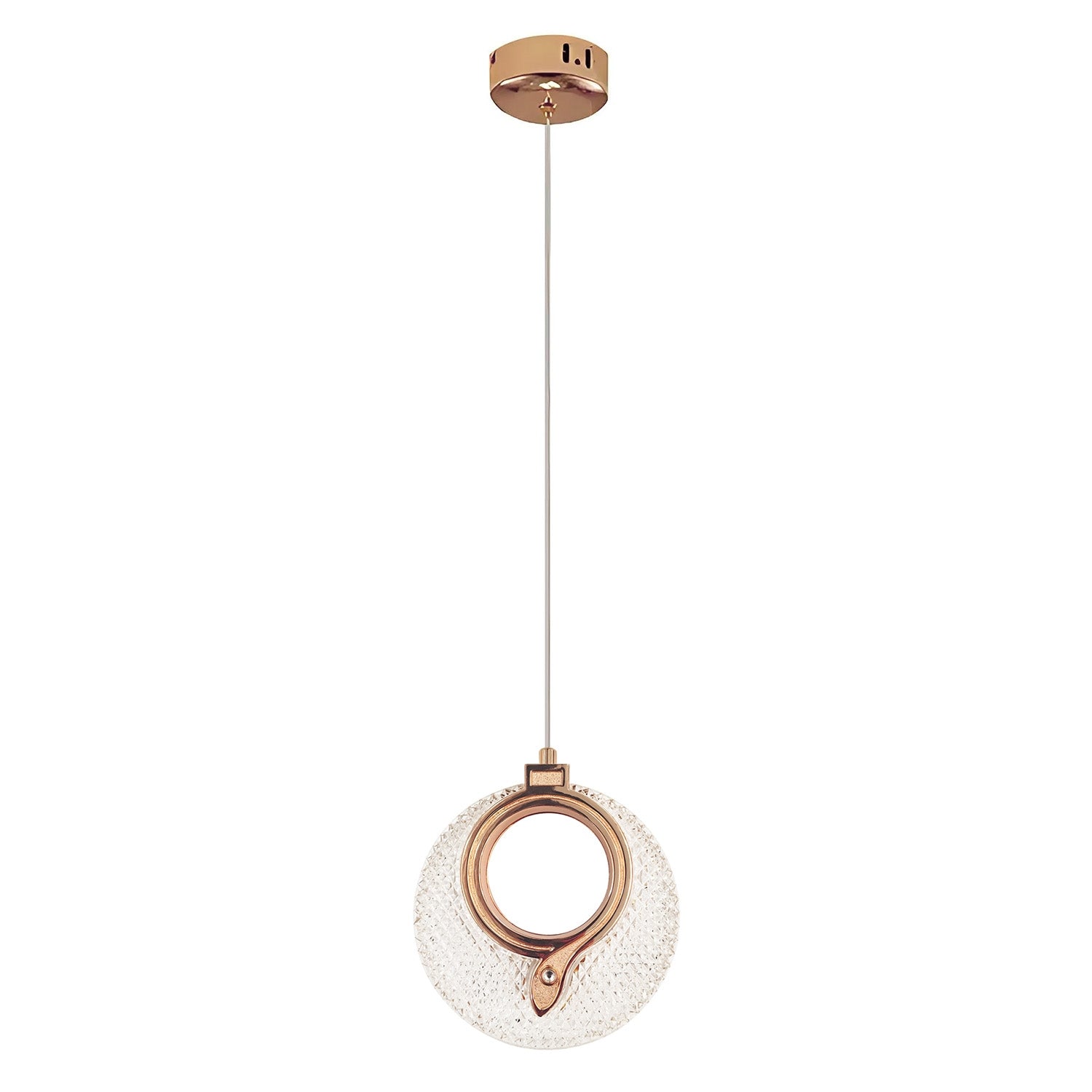 Lampa Wisząca Kryształowa Led Lhj110-1cp Jasne Różowe Złoto  6