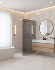 Kabina prysznicowa Walk-In Rea Flexi Grey / Chrome 90  4