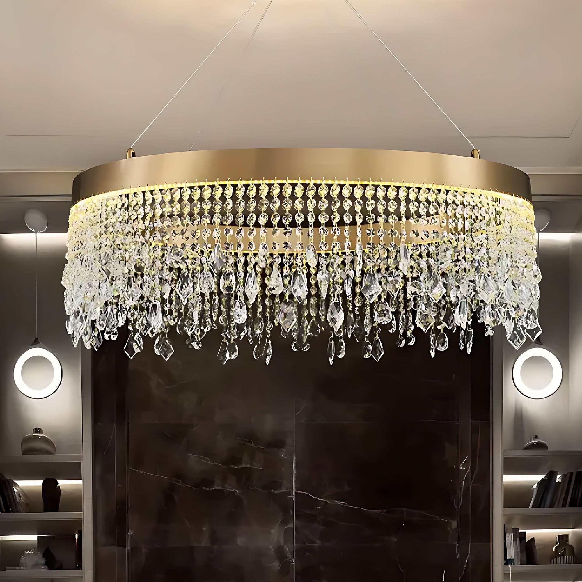 Lampa Sufitowa Wisząca Led APP1731-1CP Złota 60cm  16