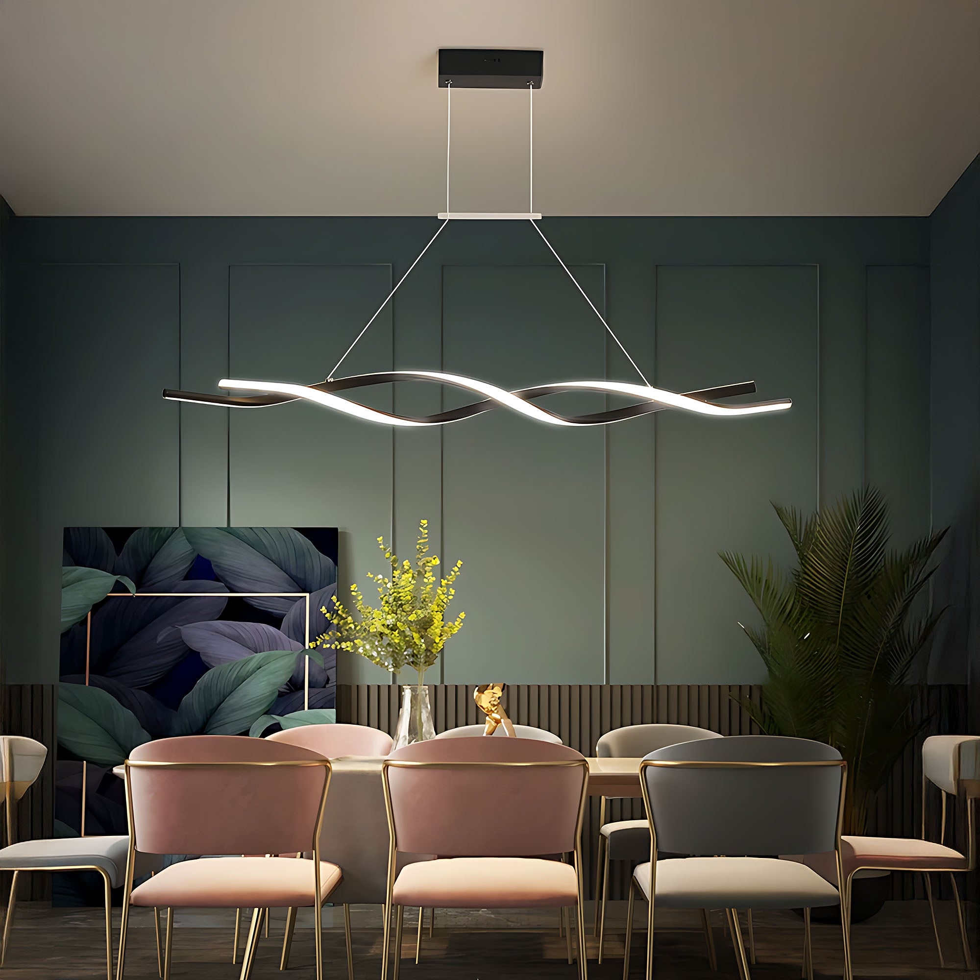 Lampa Sufitowa Wisząca Led Lhj020-cp Czarna  2