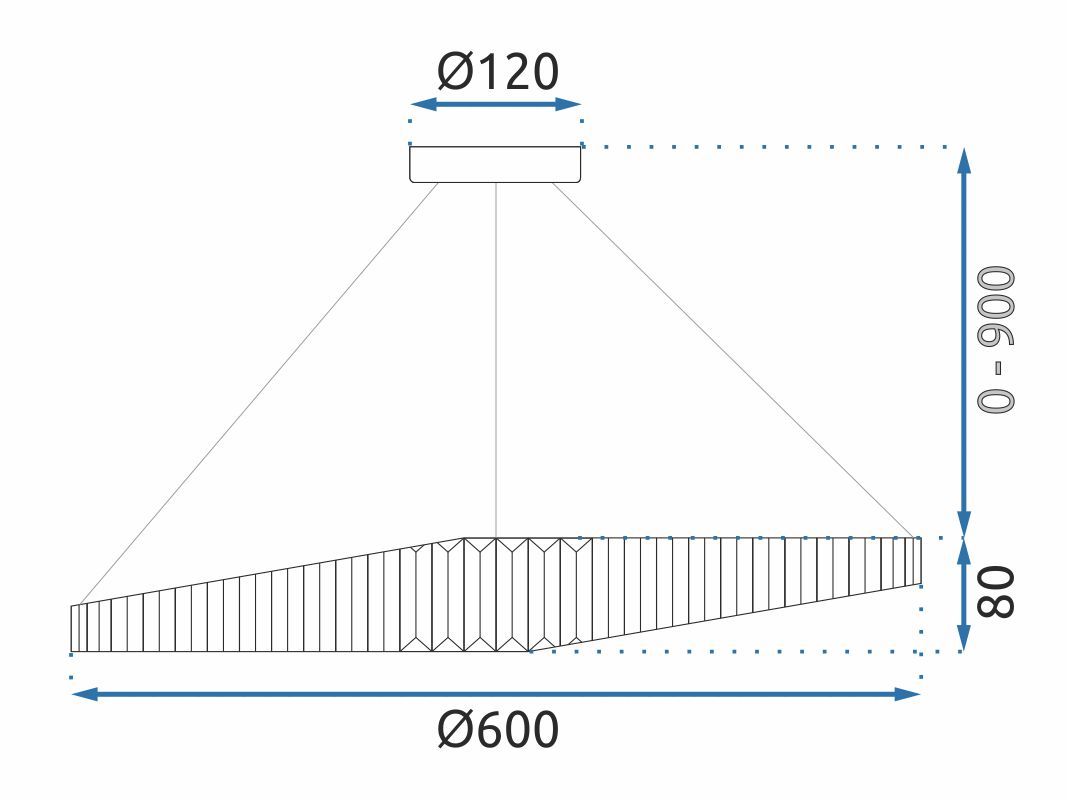KRYSZTAŁOWA LAMPA SUFITOWA LED APP1064-1CP