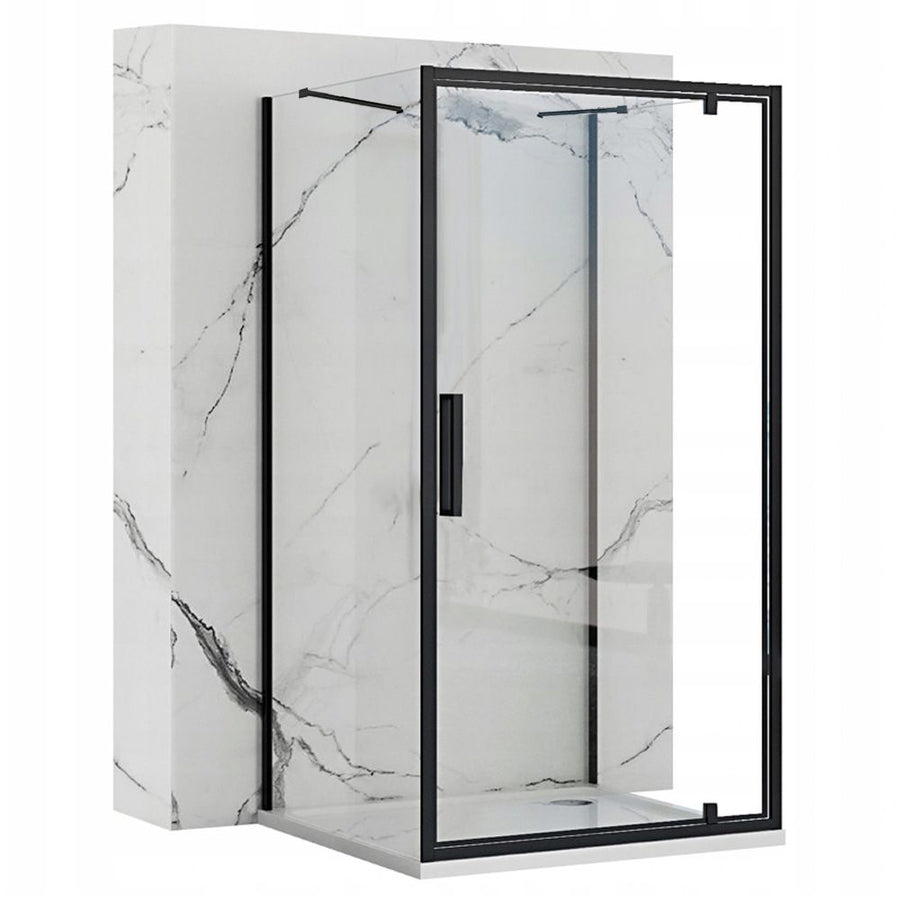 Kabina Prysznicowa Przyścienna Rea Rapid Swing Black 120x80