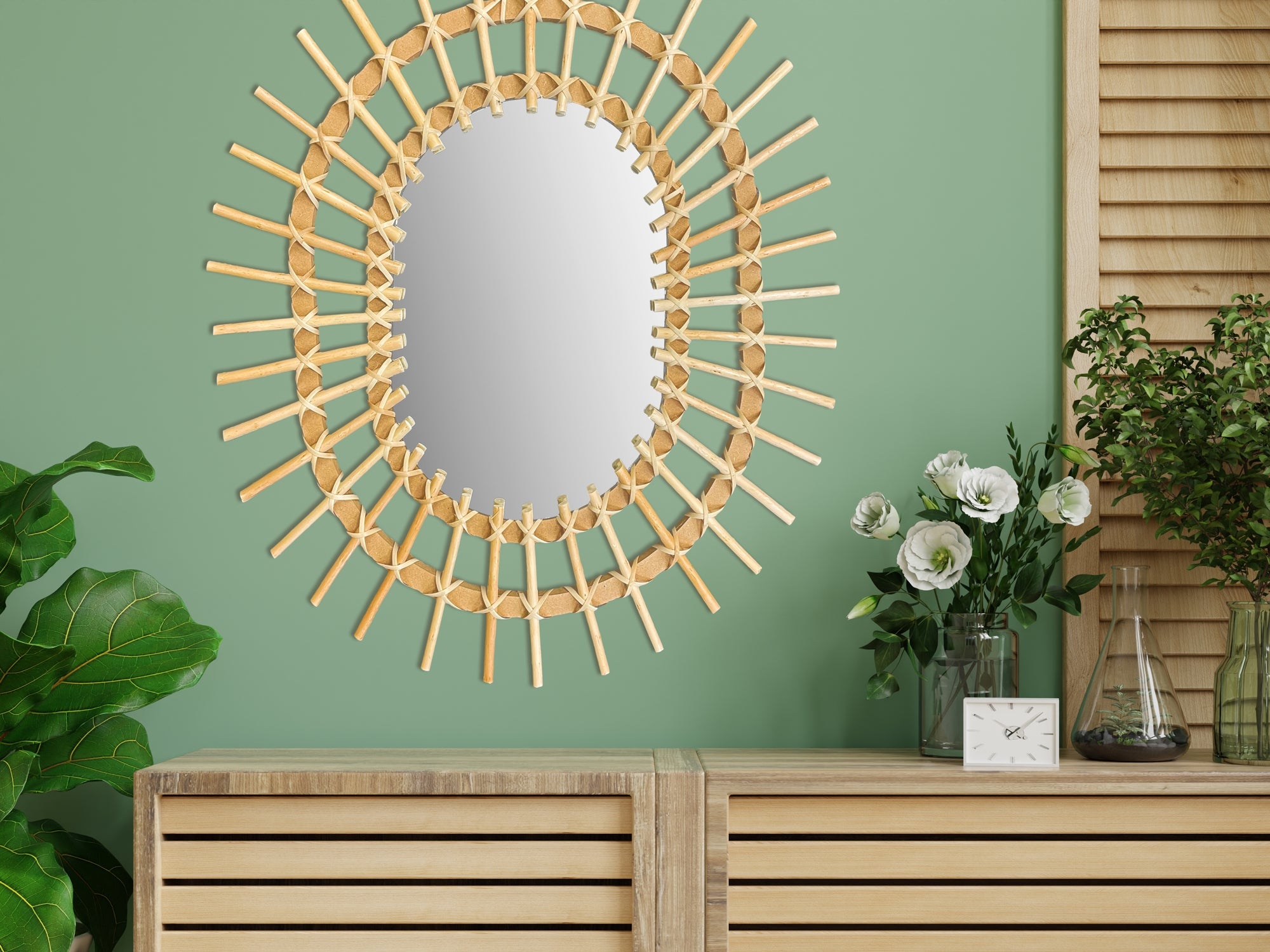Lustro Ścienne Boho 57cm Qdj5749  5