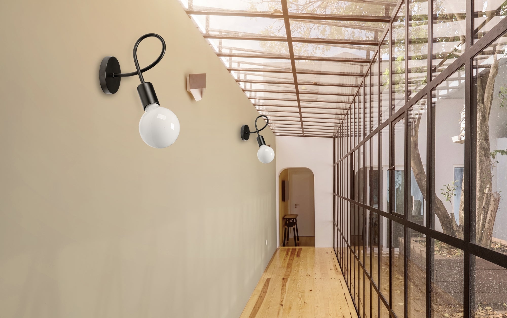 Lampa Kinkiet Ścienny Metalowy Loft PARADISE 392199 Czarna  4