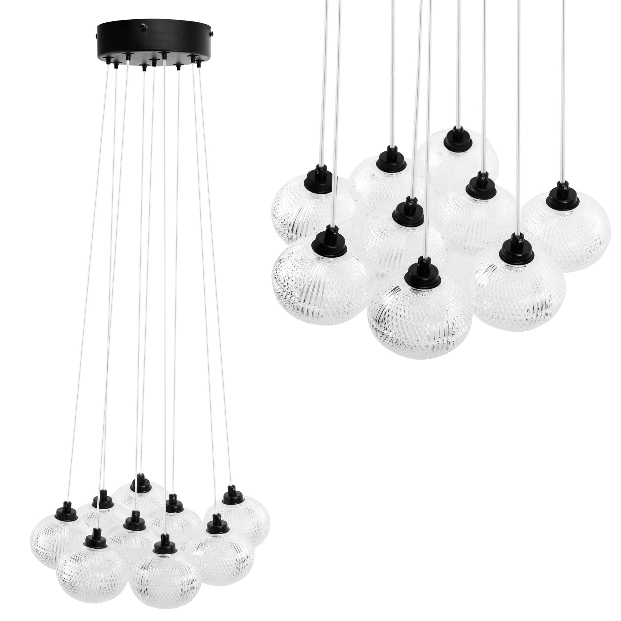 Lampa Sufitowa Ms022-9cp Czarna  1