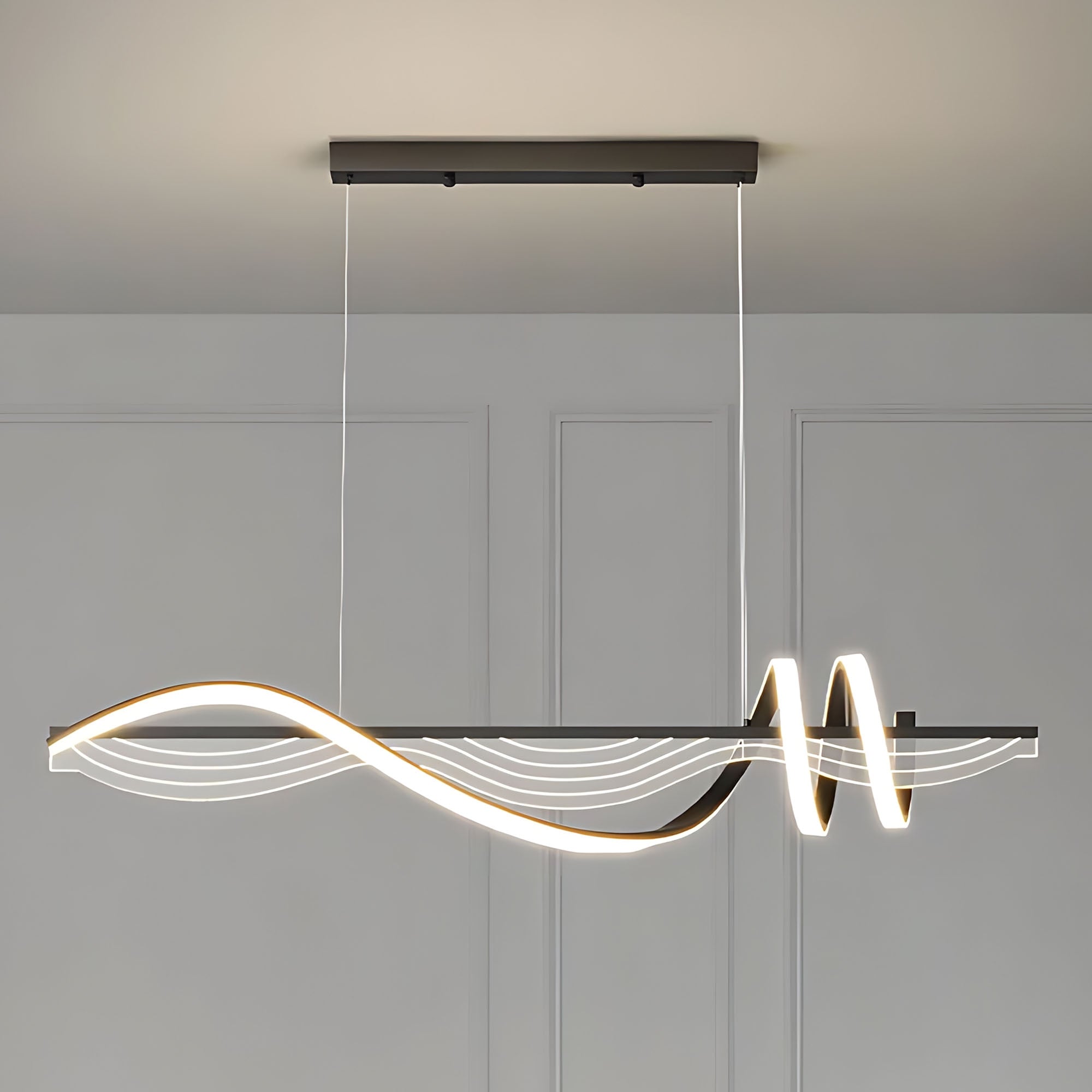 Lampa Wisząca Led Lhj041-cp 100 Cm Czarna  2