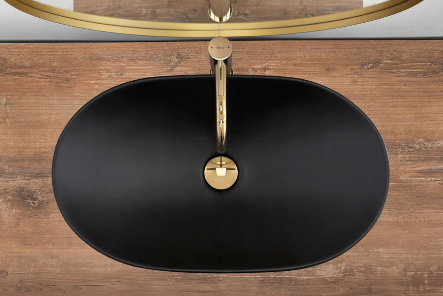 Umywalka nablatowa Rea Royal 60 Black Mat