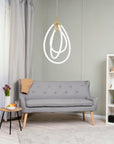 Lampa Wisząca Led G018-cp Złota  6