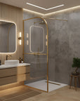 Ścianka Prysznicowa Rea Sky Brush Gold 120  6