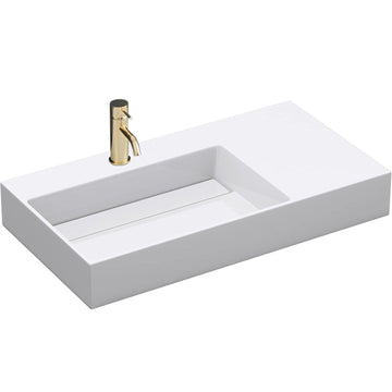 Umywalka konglomeratowa Archi 75 CM biały mat