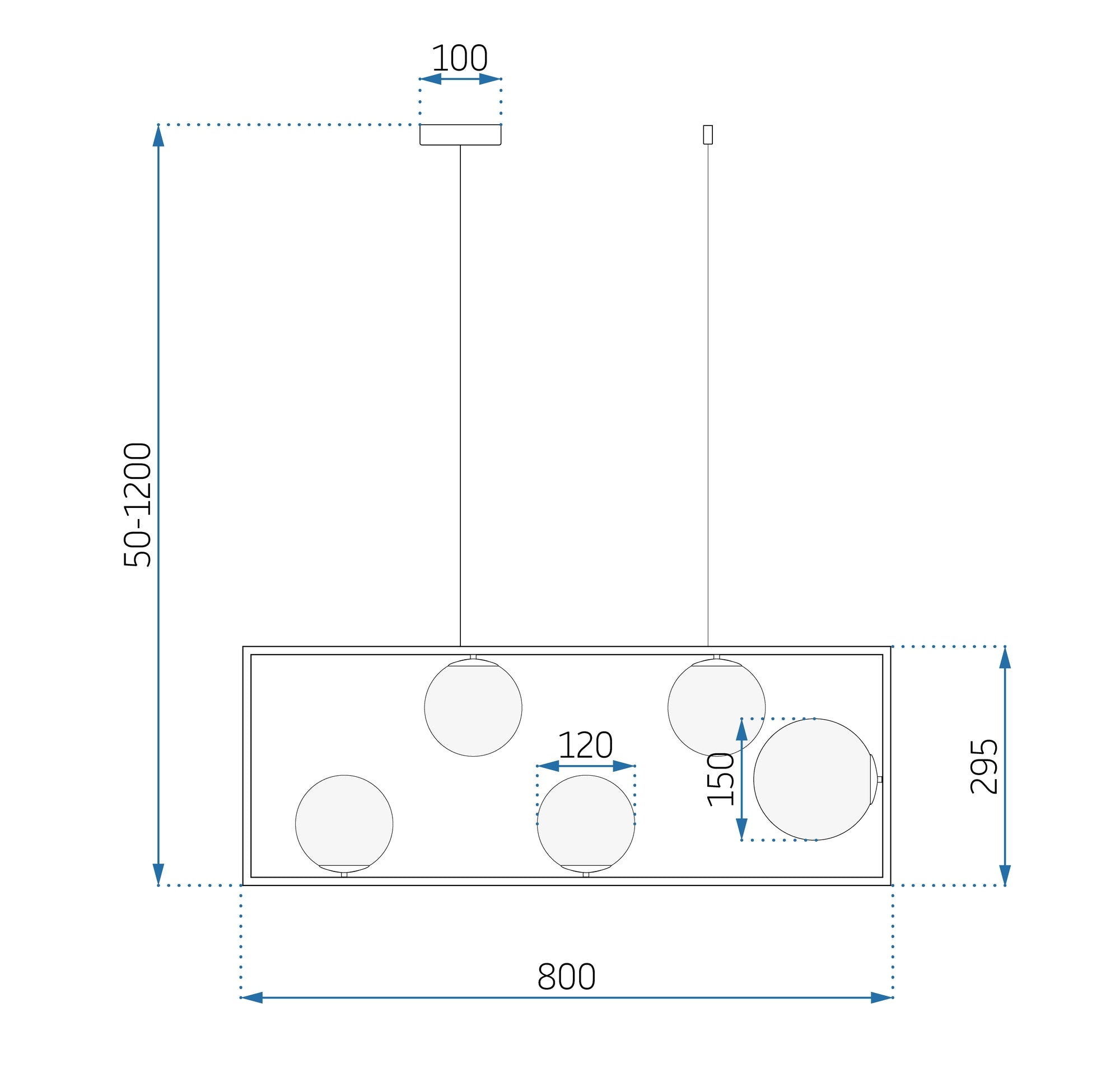 Lampa Wisząca APP1020-5CP Złota  6