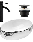 Zestaw Shila + bateria wysoka Lungo black+ korek uniwersalny czarny matowy
