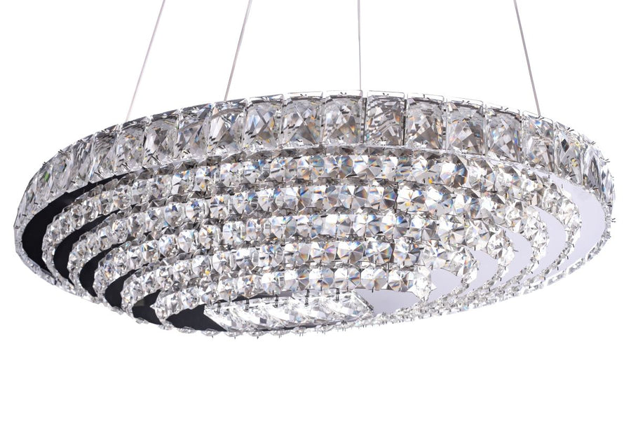 Kryształowa Lampa Sufitowa Owalna LED APP775-1CP