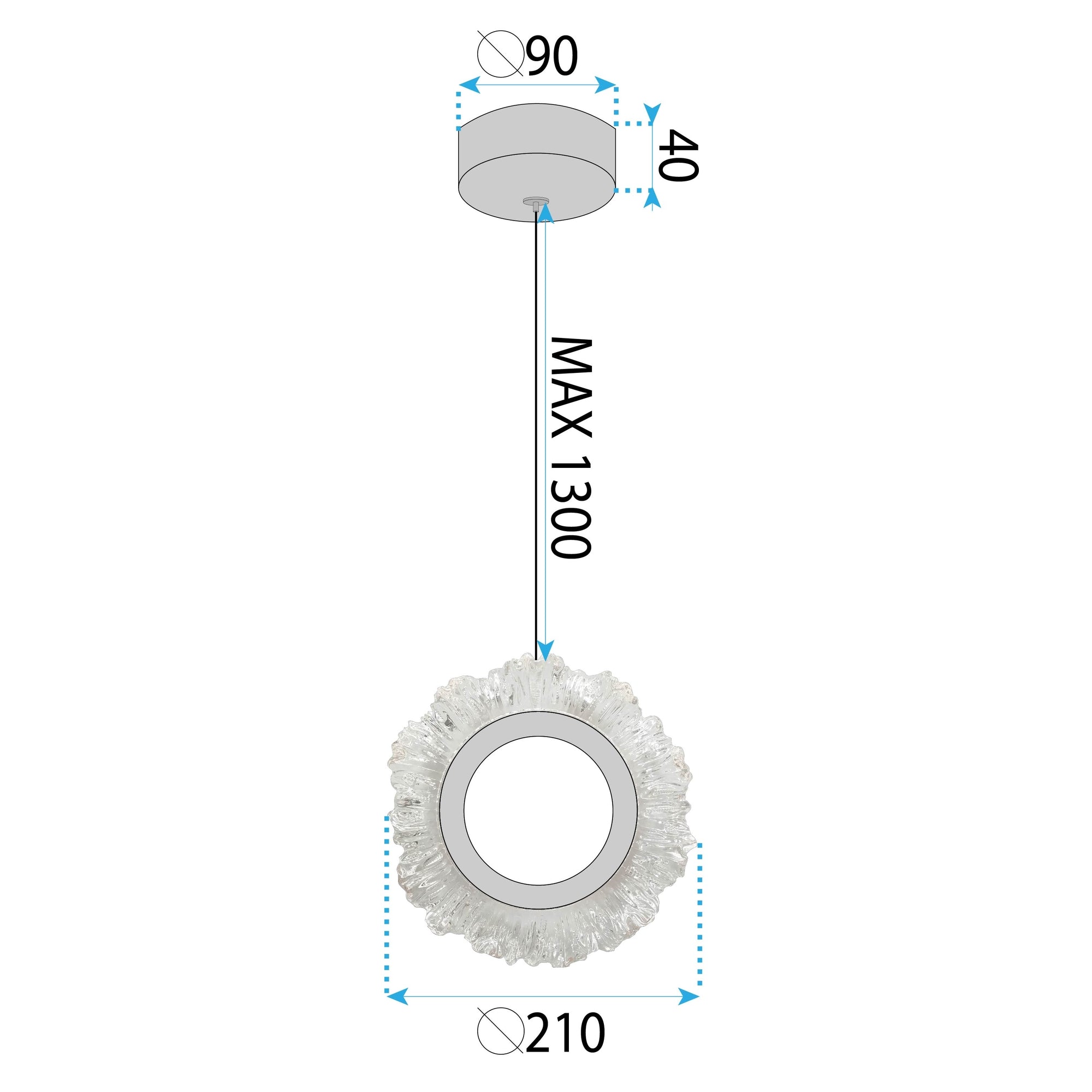 Lampa Sufitowa Wisząca Led Lhj102-1cp Złota  5