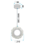 Lampa Sufitowa Wisząca Led Lhj102-1cp Złota  5