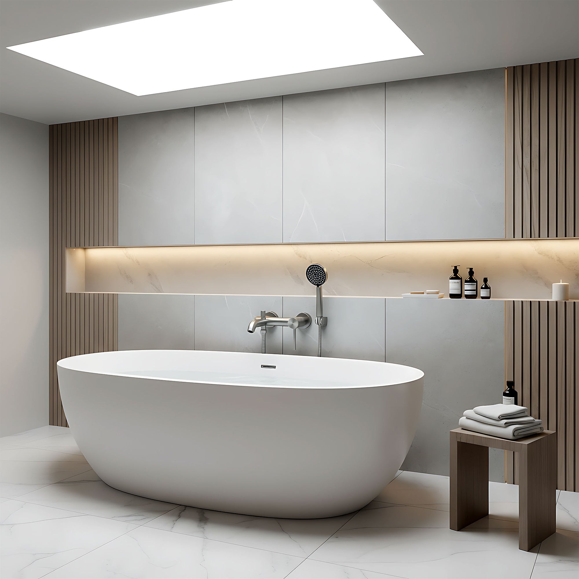 Bateria Wannowa Rea Foster Nikiel Szczotkowany  3