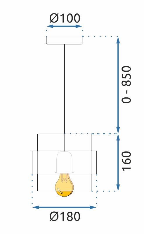 Lampa Wisząca APP1236-1CP Złota